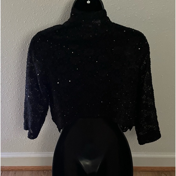 Connected Apparel Sparkled Cover Top - Picture 2 of 3